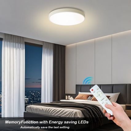 Brilagi - Luminaire LED dimmable POOL LED/60W/230V 3000-6000K ø 60 cm blanc + contrôle à distance