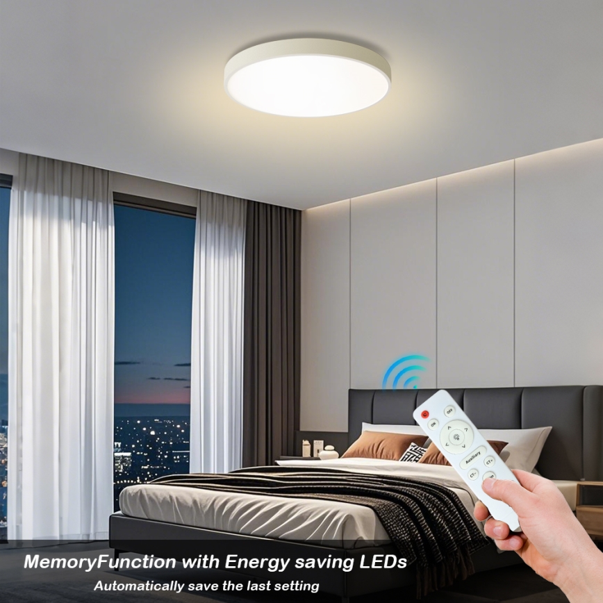 Brilagi - Luminaire LED dimmable POOL LED/60W/230V 3000-6000K ø 60 cm blanc + contrôle à distance