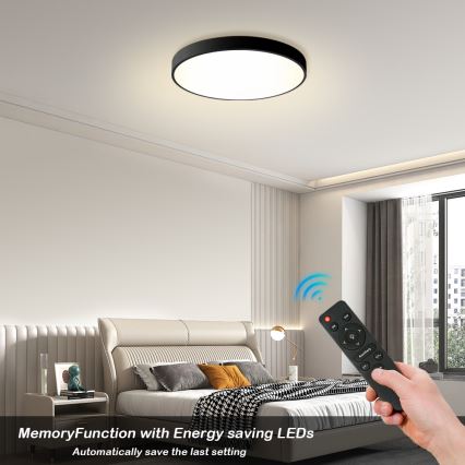 Brilagi - Luminaire LED dimmable POOL LED/60W/230V 3000-6000K ø 60 cm noir + contrôle à distance