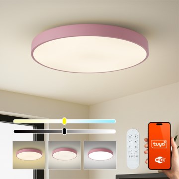 Brilagi - Luminaire LED dimmable POOL SMART LED/100W/230V Ø 80 cm 3000-6000K Wi-Fi Tuya + télécommande rose