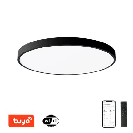 Brilagi - Plafonnier LED dimmable POOL SMART LED/128 W/230 V 3000–6000 K Ø 100 cm Wi‑Fi Tuya noir + télécommande