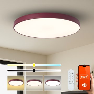 Brilagi - Luminaire LED dimmable POOL SMART LED/128W/230V Ø 100 cm 3000–6000K Wi‑Fi Tuya + télécommande bordeaux