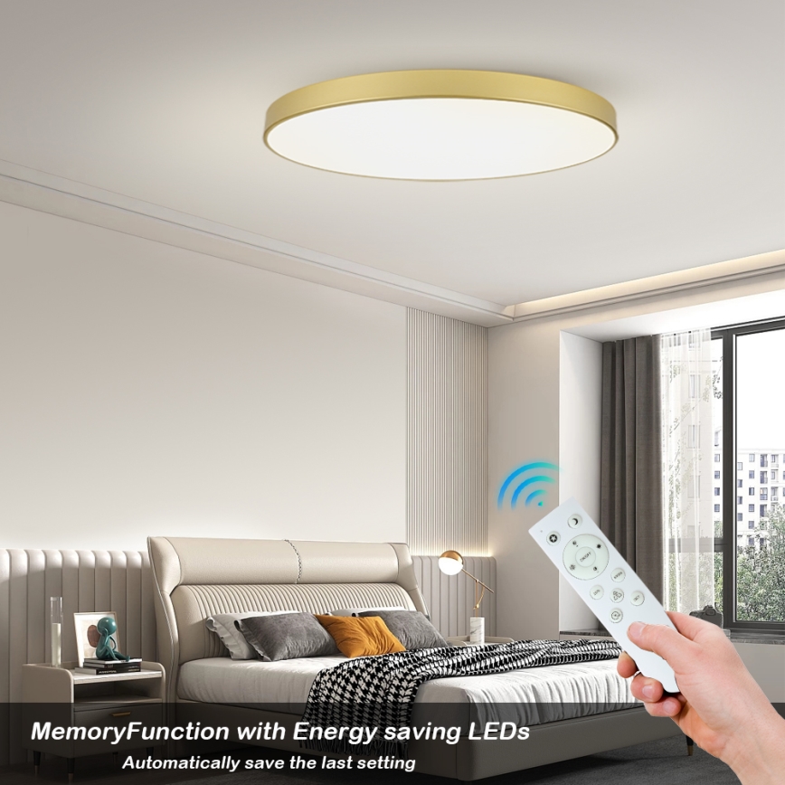 Brilagi - plafonnier LED dimmable POOL SMART LED/180W/230V 3000-6000K 120 cm doré Wi-Fi Tuya + télécommande