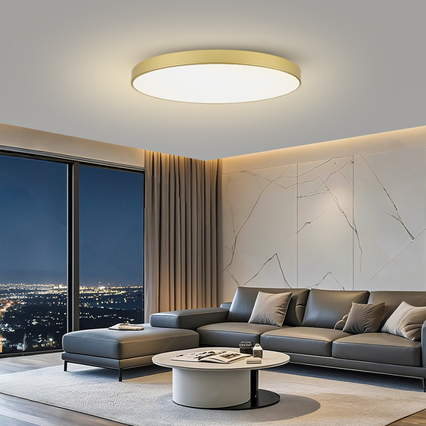 Brilagi - plafonnier LED dimmable POOL SMART LED/180W/230V 3000-6000K 120 cm doré Wi-Fi Tuya + télécommande