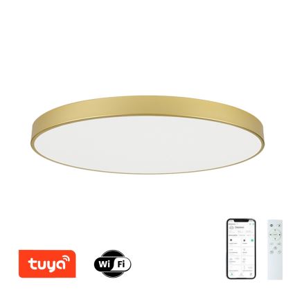 Brilagi - plafonnier LED dimmable POOL SMART LED/180W/230V 3000-6000K 120 cm doré Wi-Fi Tuya + télécommande