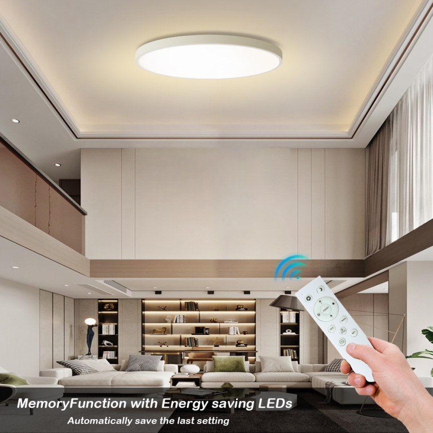 Brilagi - Plafonnier LED dimmable POOL SMART LED/180W/230V 3000-6000K Ø 120 cm Wi-Fi Tuya blanc + télécommande