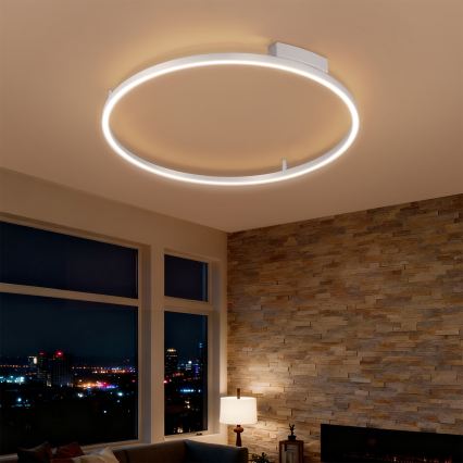 Brilagi - Plafonnier LED dimmable PORTOFINO LED/60W/230V 3000-6000K Ø 80 cm argenté + télécommande