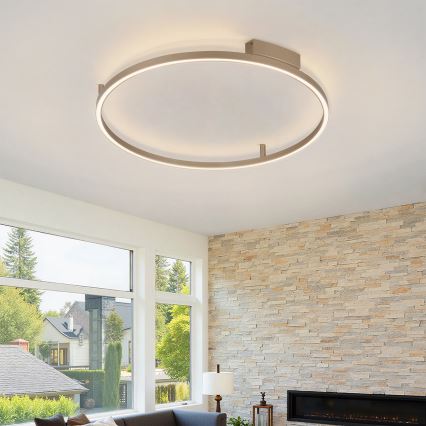Brilagi - Plafonnier LED dimmable PORTOFINO LED/60W/230V 3000-6000K Ø 80 cm beige + télécommande