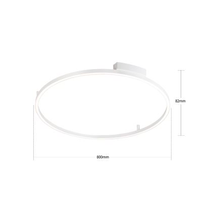 Brilagi - Plafonnier LED dimmable PORTOFINO LED/60W/230V 3000–6000K Ø 80 cm blanc + télécommande