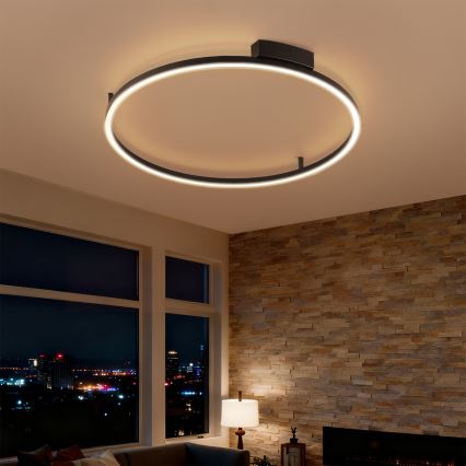 Brilagi - Plafonnier LED dimmable PORTOFINO LED/60W/230V 3000-6000K Ø 80 cm noir + télécommande