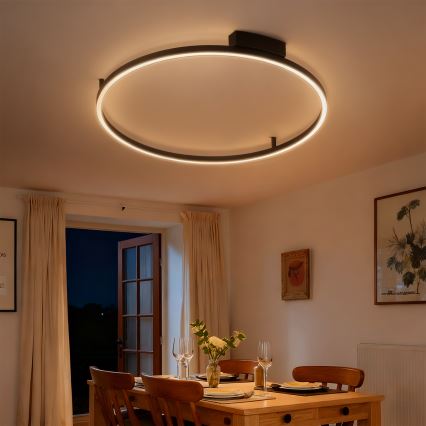 Brilagi - Plafonnier LED dimmable PORTOFINO LED/60W/230V 3000-6000K Ø 80 cm noir + télécommande