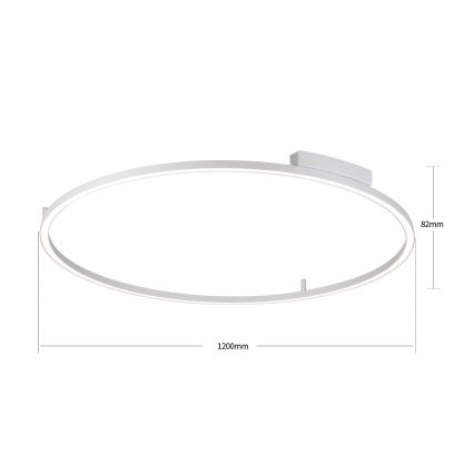 Brilagi - Plafonnier LED dimmable PORTOFINO LED/85W/230V 3000-6000K Ø 120 cm argenté + télécommande