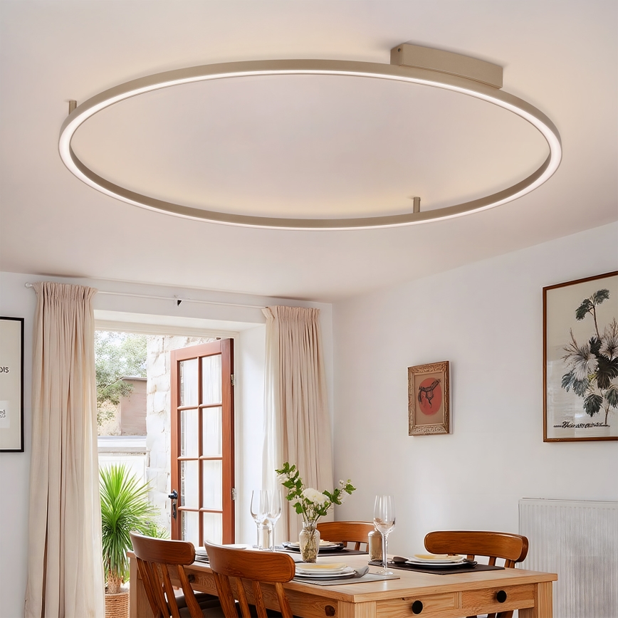 Brilagi - Plafonnier LED dimmable PORTOFINO LED/85W/230V 3000–6000 K Ø 120 cm beige + télécommande