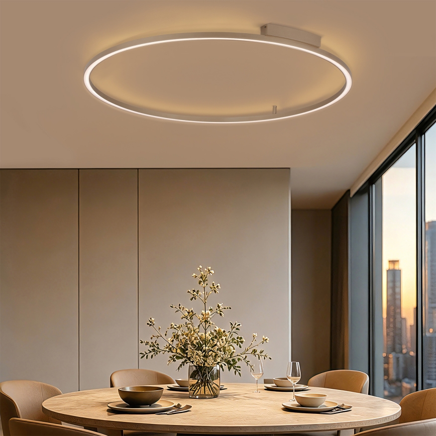 Brilagi - Plafonnier LED dimmable PORTOFINO LED/85W/230V 3000–6000 K Ø 120 cm beige + télécommande