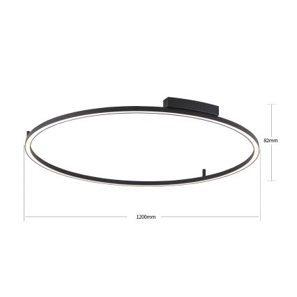 Brilagi - Plafonnier LED dimmable PORTOFINO LED/85W/230V 3000-6000K Ø 120 cm noir + télécommande