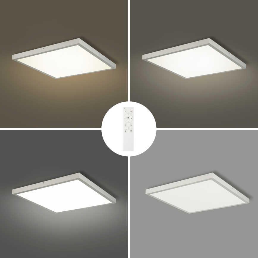 Brilagi - Plafonnier LED dimmable pour salle de bains FRAME SMART LED/50W/230V 60x60 cm 3000-6000K IP44 argent + télécommande