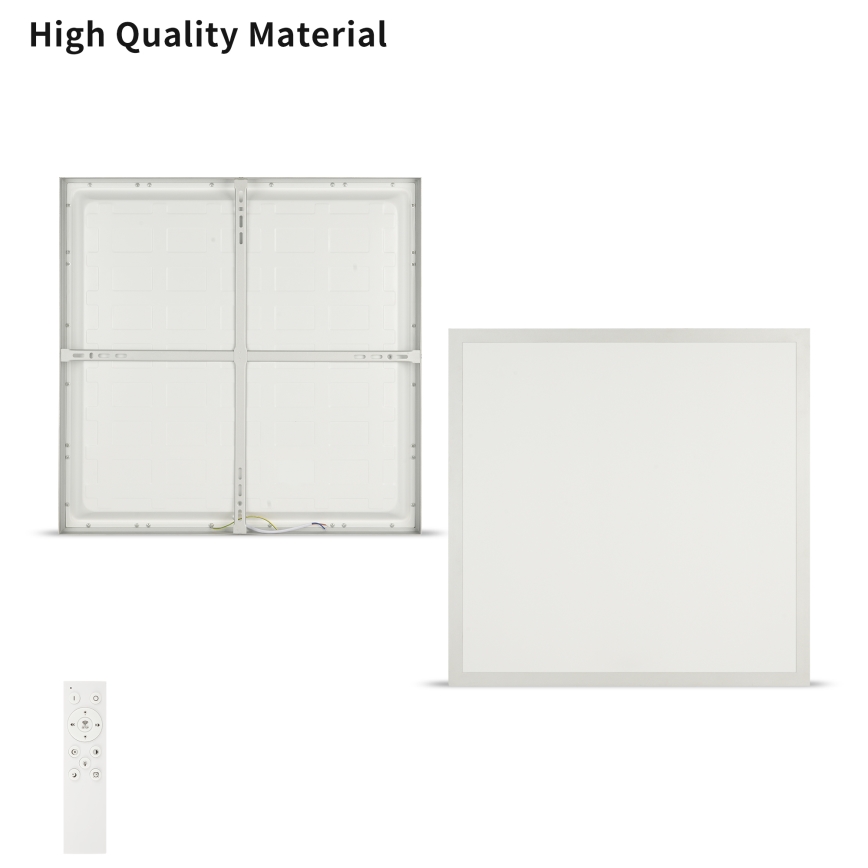 Brilagi - Plafonnier LED dimmable pour salle de bains FRAME SMART LED/50W/230V 60x60 cm 3000-6000K IP44 argent + télécommande