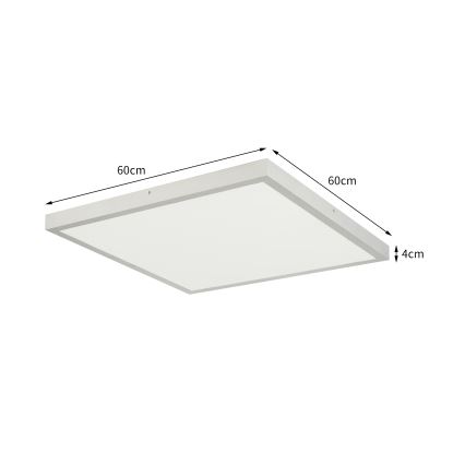 Brilagi - Plafonnier LED dimmable pour salle de bains FRAME SMART LED/50W/230V 60x60 cm 3000-6000K IP44 argent + télécommande