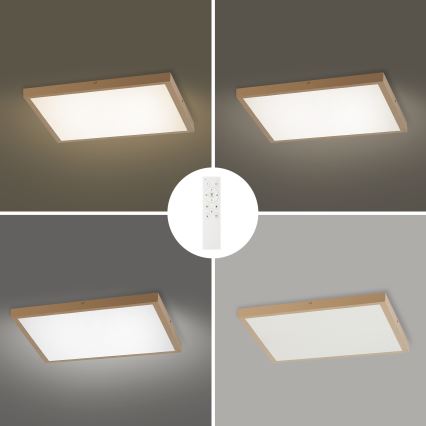 Brilagi - Plafonnier LED dimmable pour salle de bains FRAME SMART LED/50W/230V 60x60 cm 3000-6000K IP44 beige + télécommande