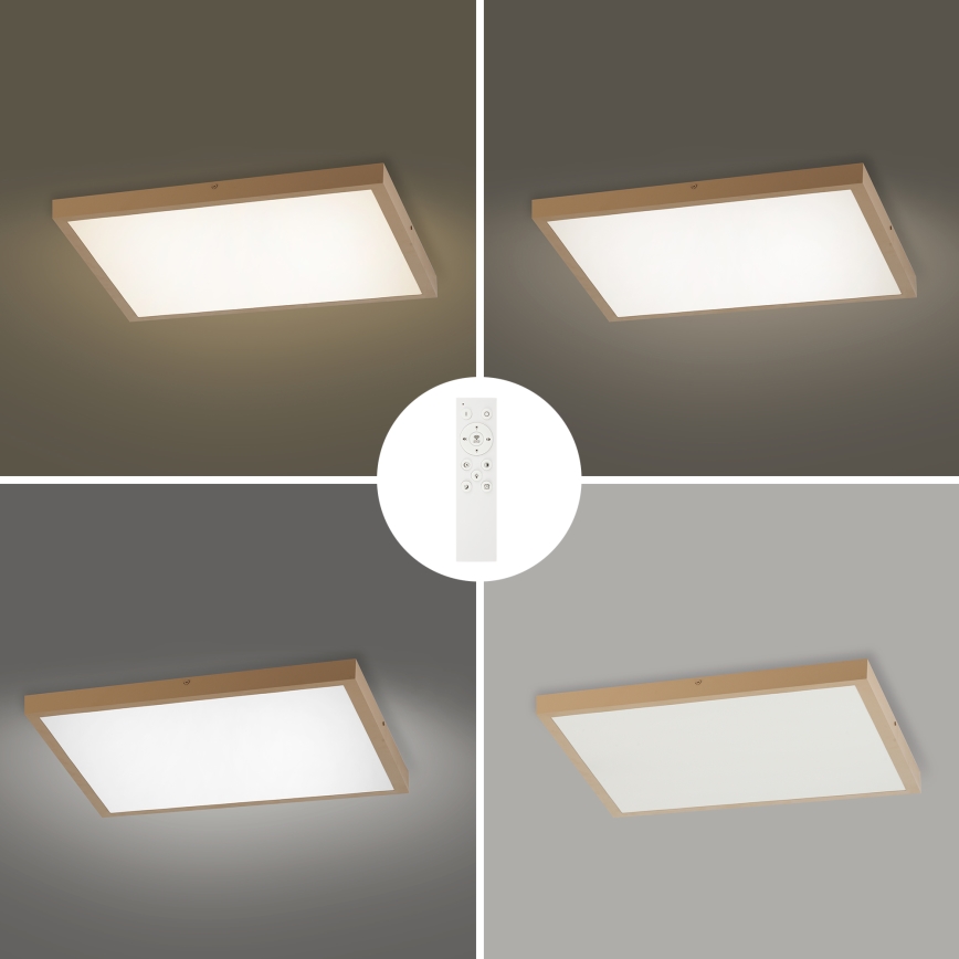 Brilagi - Plafonnier LED dimmable pour salle de bains FRAME SMART LED/50W/230V 60x60 cm 3000-6000K IP44 beige + télécommande