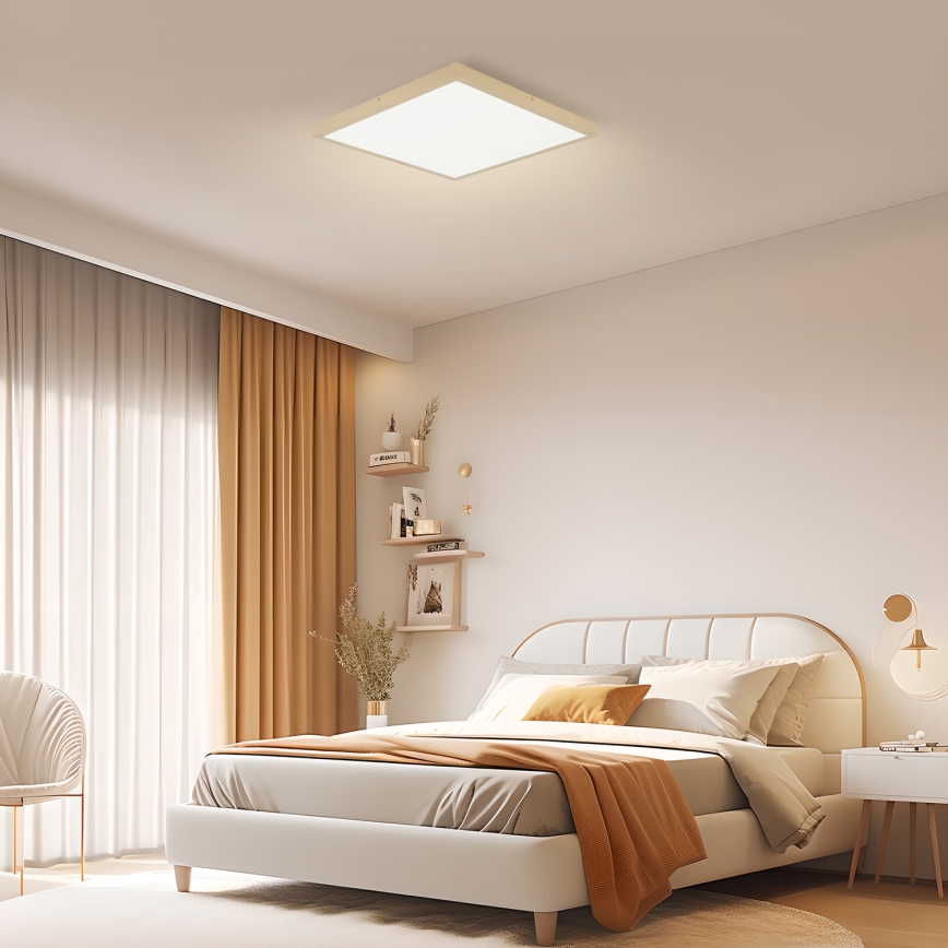 Brilagi - Plafonnier LED dimmable pour salle de bains FRAME SMART LED/50W/230V 60x60 cm 3000-6000K IP44 beige + télécommande