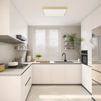 Brilagi - Plafonnier LED dimmable pour salle de bains FRAME SMART LED/50W/230V 60x60 cm 3000-6000K IP44 beige + télécommande