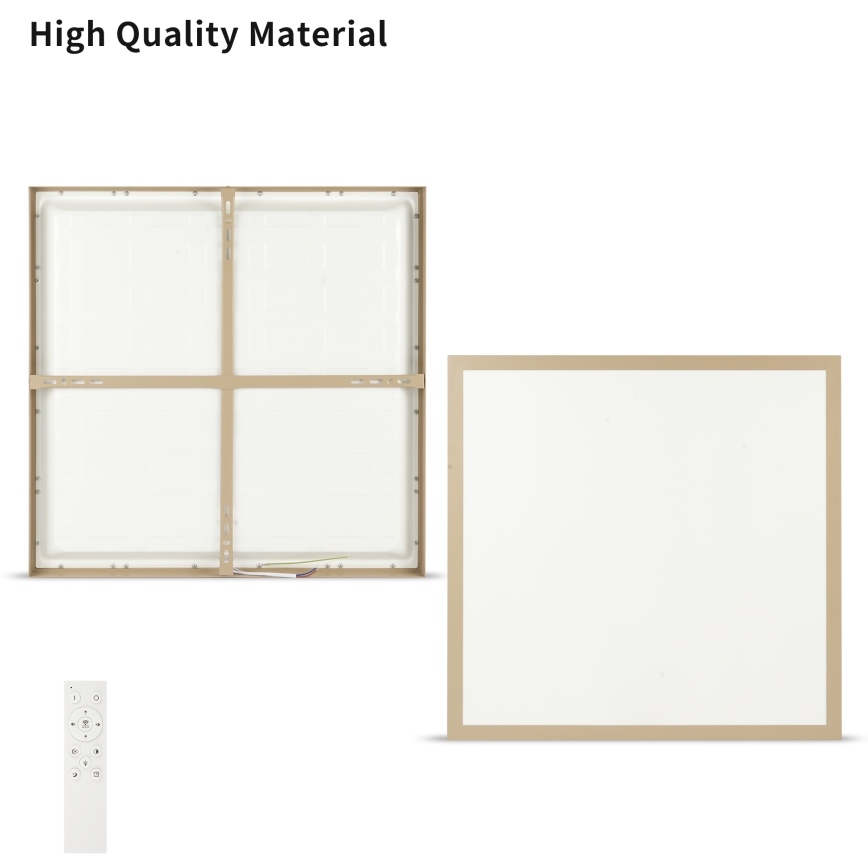 Brilagi - Plafonnier LED dimmable pour salle de bains FRAME SMART LED/50W/230V 60x60 cm 3000-6000K IP44 beige + télécommande