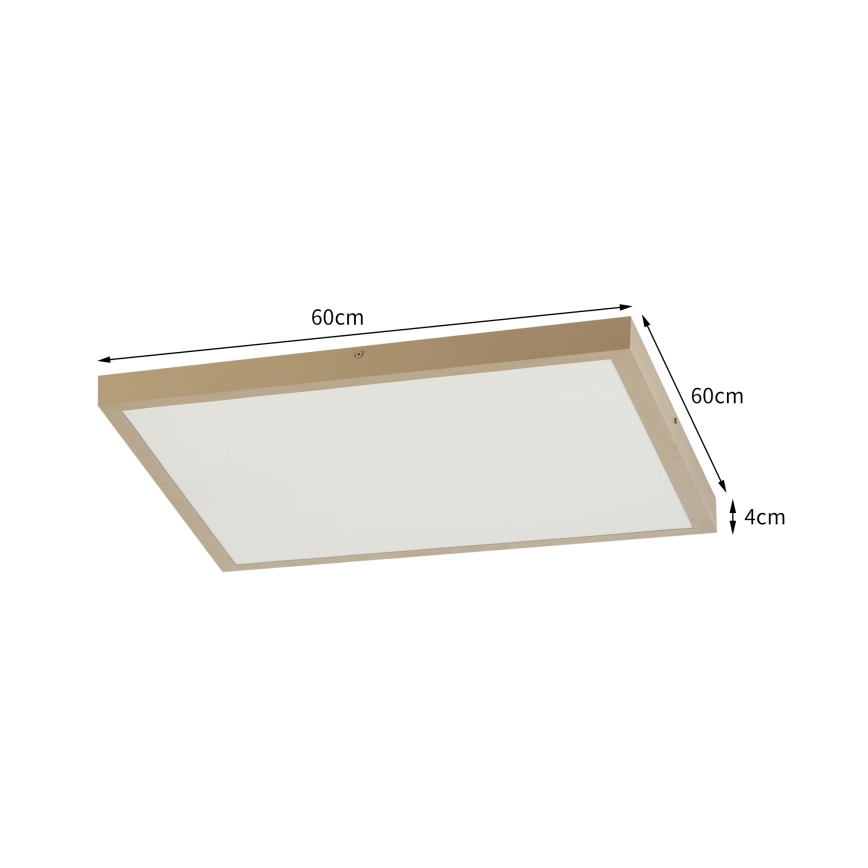 Brilagi - Plafonnier LED dimmable pour salle de bains FRAME SMART LED/50W/230V 60x60 cm 3000-6000K IP44 beige + télécommande