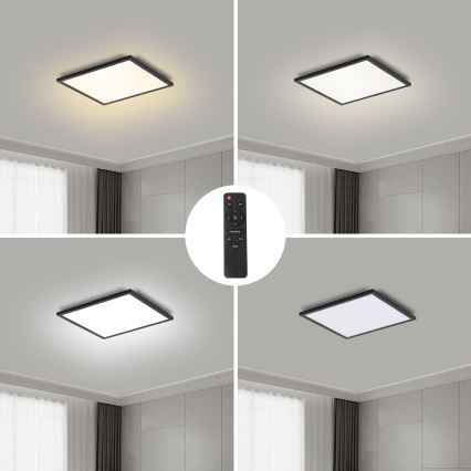 Brilagi - Plafonnier LED dimmable SLIMFRAME LED/25W/230V 30x30 cm 3000-6000K noir + télécommande