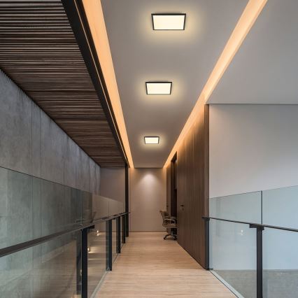 Brilagi - Plafonnier LED dimmable SLIMFRAME LED/25W/230V 30x30 cm 3000-6000K noir + télécommande