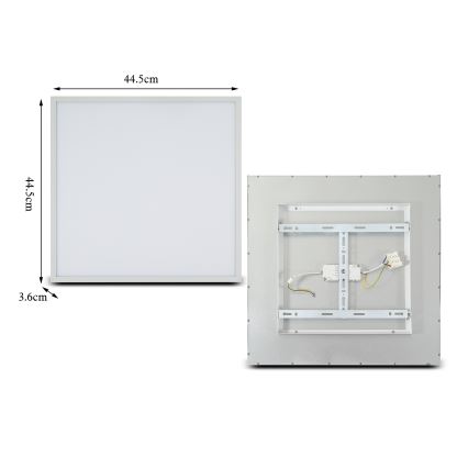 Brilagi - Plafonnier LED dimmable SLIMFRAME LED/36W/230V 45x45 cm 3000-6000K blanc + télécommande