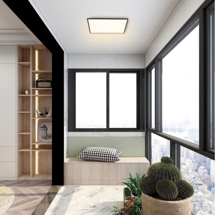 Brilagi - Plafonnier LED dimmable SLIMFRAME LED/36W/230V 45x45 cm 3000-6000K noir + télécommande