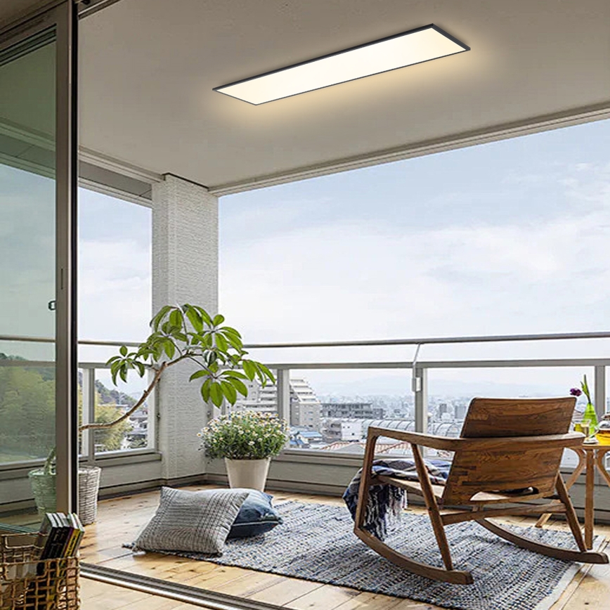 Brilagi - Plafonnier LED dimmable SLIMFRAME LED/58W/230V 120x30 cm 3000-6000K noir + télécommande