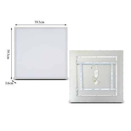 Brilagi - Plafonnier LED dimmable SLIMFRAME LED/58W/230V 60x60 cm 3000-6000K blanc + télécommande