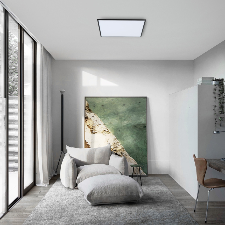 Brilagi - Plafonnier LED dimmable SLIMFRAME LED/58W/230V 60x60 cm 3000-6000K noir + télécommande