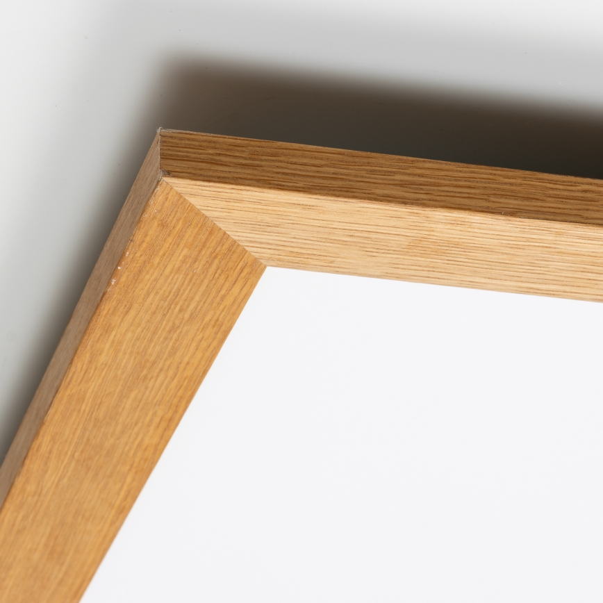 Brilagi - Plafonnier LED dimmable SLIMFRAME WOOD LED/58W/230V 64x64 cm 3000-6000K marron + télécommande