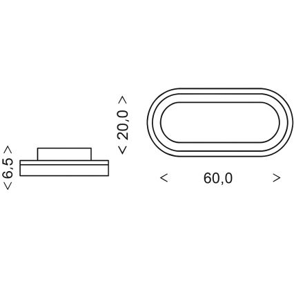 Brilagi - Plafonnier LED dimmable TRIVARO LED/85W/230V 3000-6000K 20x60 cm + télécommande