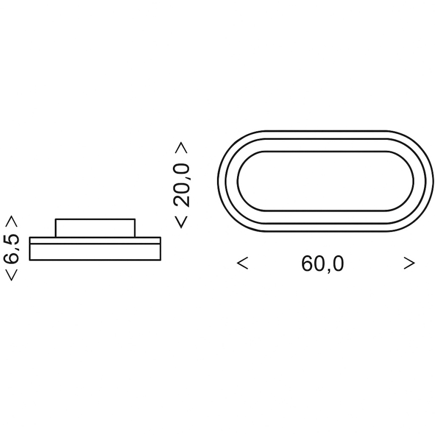 Brilagi - Plafonnier LED dimmable TRIVARO LED/85W/230V 3000-6000K 20x60 cm + télécommande