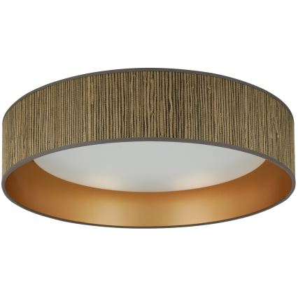 Brilagi - Plafonnier LED dimmable VEGAS SHINE LED/24W/230V Ø 45 cm 3000/4000/6500K paille brun/doré + télécommande