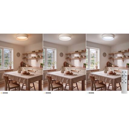 Brilagi - Plafonnier LED dimmable VELVET SMART VARI LED/36W/230V 3000-6500K Ø 55 cm blanc + télécommande