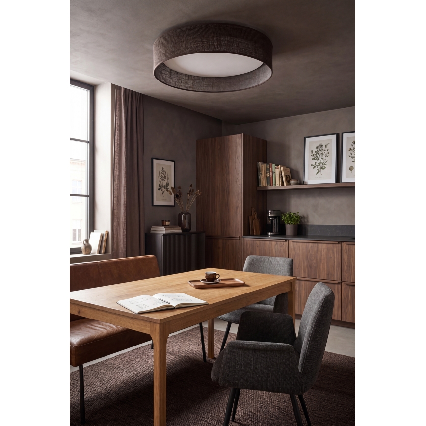 Brilagi - Plafonnier LED dimmable VELVET SMART VARI LED/36W/230V 3000-6500K Ø 55 cm marron + télécommande