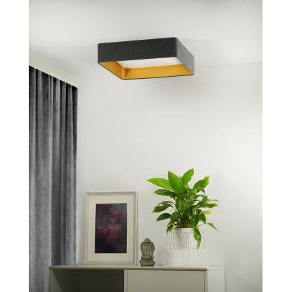 Brilagi - Plafonnier LED dimmable VELVET SQUARE LED/24W/230V 43x43 cm 3000/4000/6500K + télécommande gris