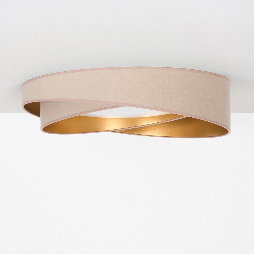 BRILAGI - Plafonnier LED dimmable VELVET TWIST LED/36W/230V 3000-6000K Ø 65 cm Wi-Fi Tuya Beacon beige/or + télécommande