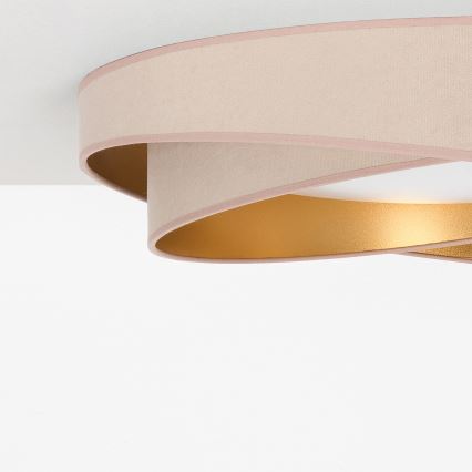 BRILAGI - Plafonnier LED dimmable VELVET TWIST LED/36W/230V 3000-6000K Ø 65 cm Wi-Fi Tuya Beacon beige/or + télécommande