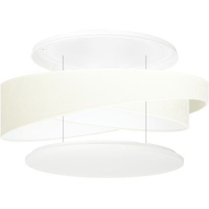 BRILAGI - Plafonnier LED dimmable VELVET TWIST LED/36W/230V 3000-6000K Ø 65 cm Wi-Fi Tuya Beacon beige + télécommande