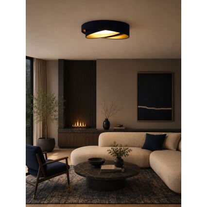 BRILAGI - Plafonnier LED dimmable VELVET TWIST LED/36W/230V 3000-6000K Ø 65 cm Wi-Fi Tuya Beacon bleu/doré + télécommande