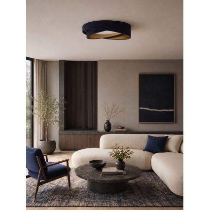 BRILAGI - Plafonnier LED dimmable VELVET TWIST LED/36W/230V 3000-6000K Ø 65 cm Wi-Fi Tuya Beacon bleu/doré + télécommande