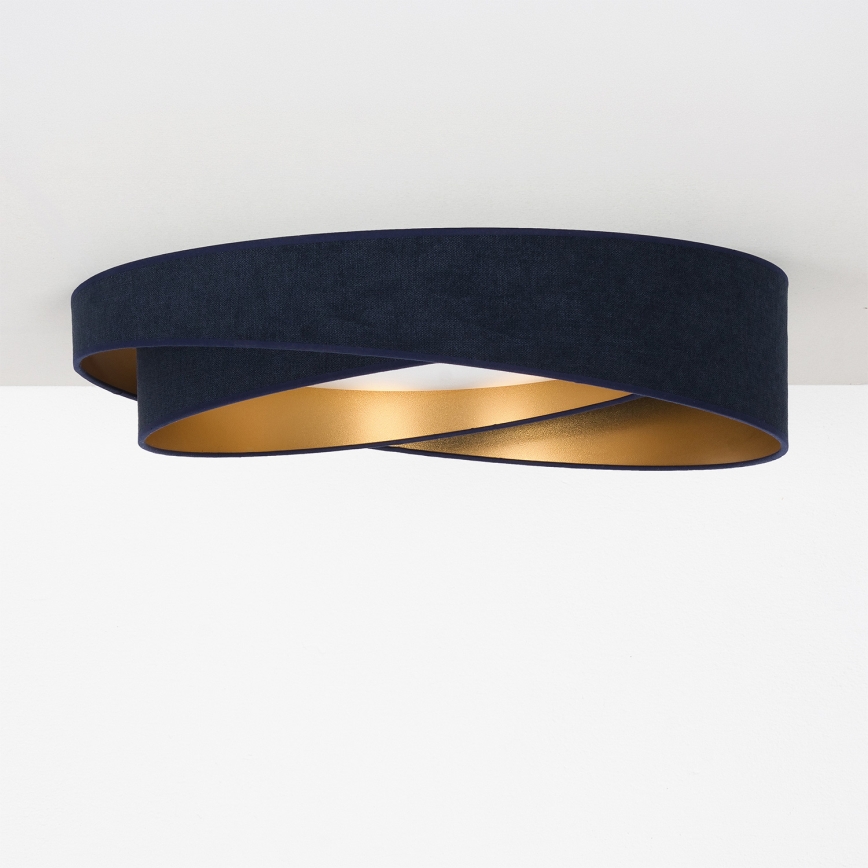 BRILAGI - Plafonnier LED dimmable VELVET TWIST LED/36W/230V 3000-6000K Ø 65 cm Wi-Fi Tuya Beacon bleu/doré + télécommande