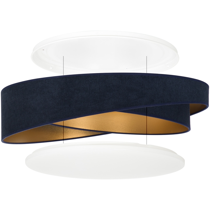 BRILAGI - Plafonnier LED dimmable VELVET TWIST LED/36W/230V 3000-6000K Ø 65 cm Wi-Fi Tuya Beacon bleu/doré + télécommande