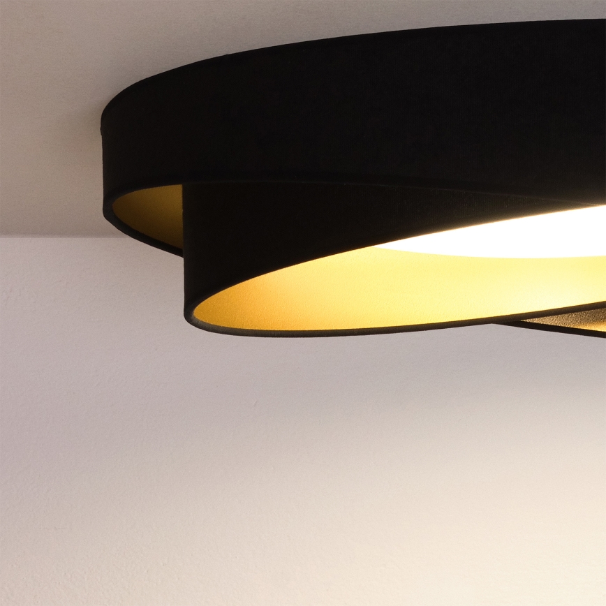 BRILAGI - Plafonnier LED dimmable VELVET TWIST LED/36W/230V 3000-6000K Ø 65 cm Wi-Fi Tuya Beacon noir/doré + télécommande